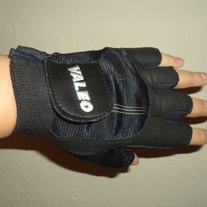 Valeo Weight Lifting & Training Fingerless Leather/Spandex  Gloves Siz-XL